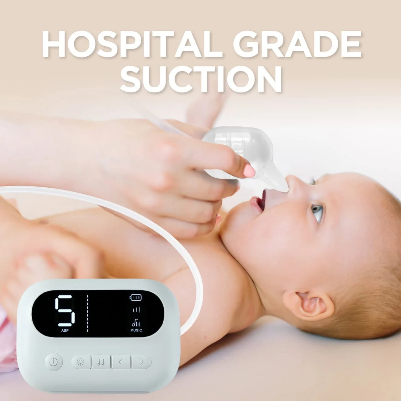 Aspirador nasal eléctrico para bebé con luz y música - imagen 3