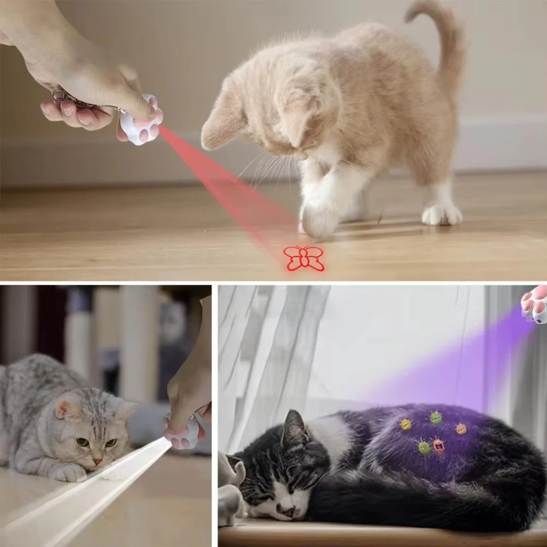 Juguete rompecabezas infrarrojos para gatos recargable USB con luz - imagen 4