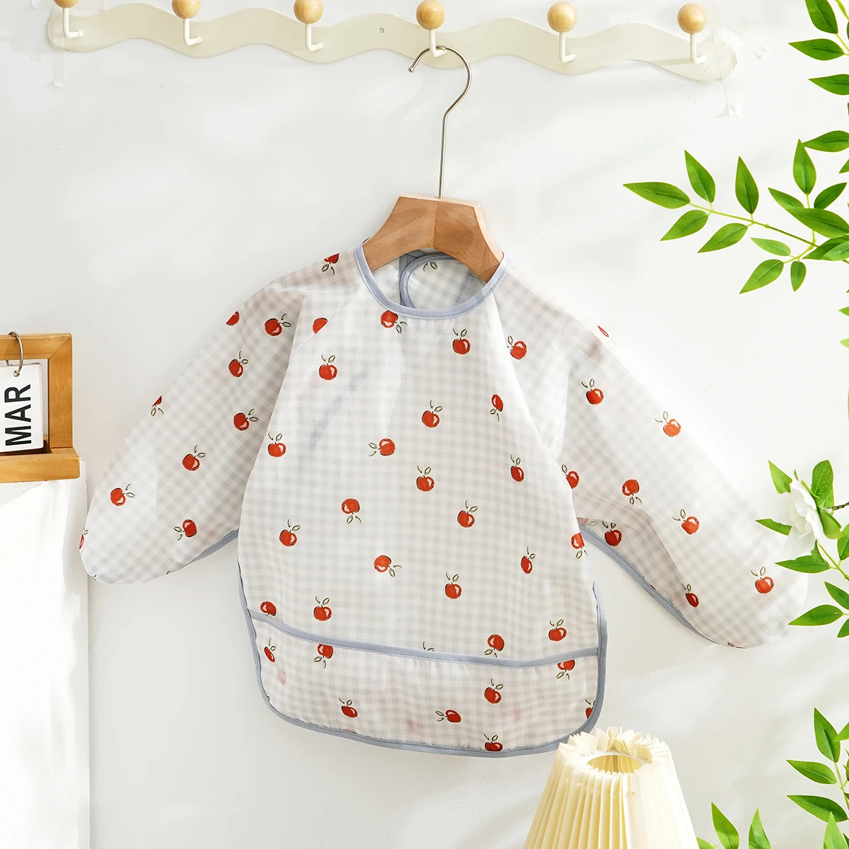 Elinfant babero impermeable de manga larga para bebé fácil limpieza - imagen 5