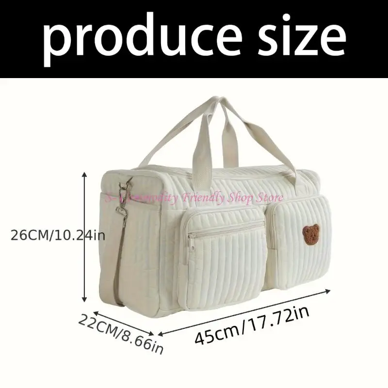 Bolsa de pañales espaciosa con bolsillos y portabotellas aislado - imagen 5