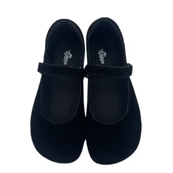 Tipsietoes – Zapatos descalzos bailarina cuero gamuza suela plana