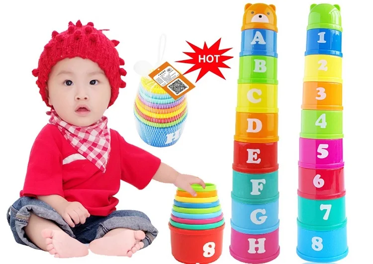 Conjunto de tazas apilables arcoíris Haifeng