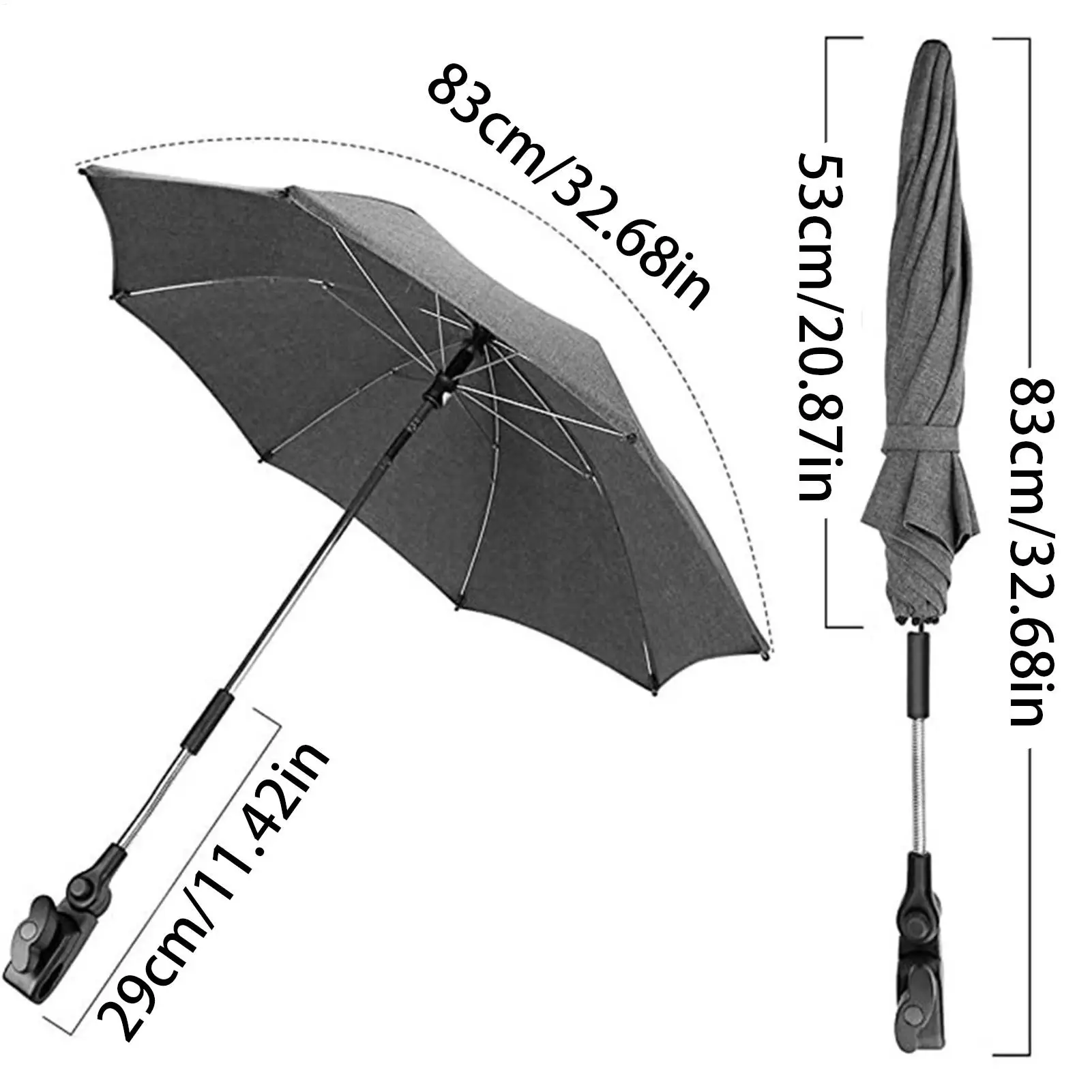 Parasol con sujeción para silla de ruedas: protección solar - imagen 2