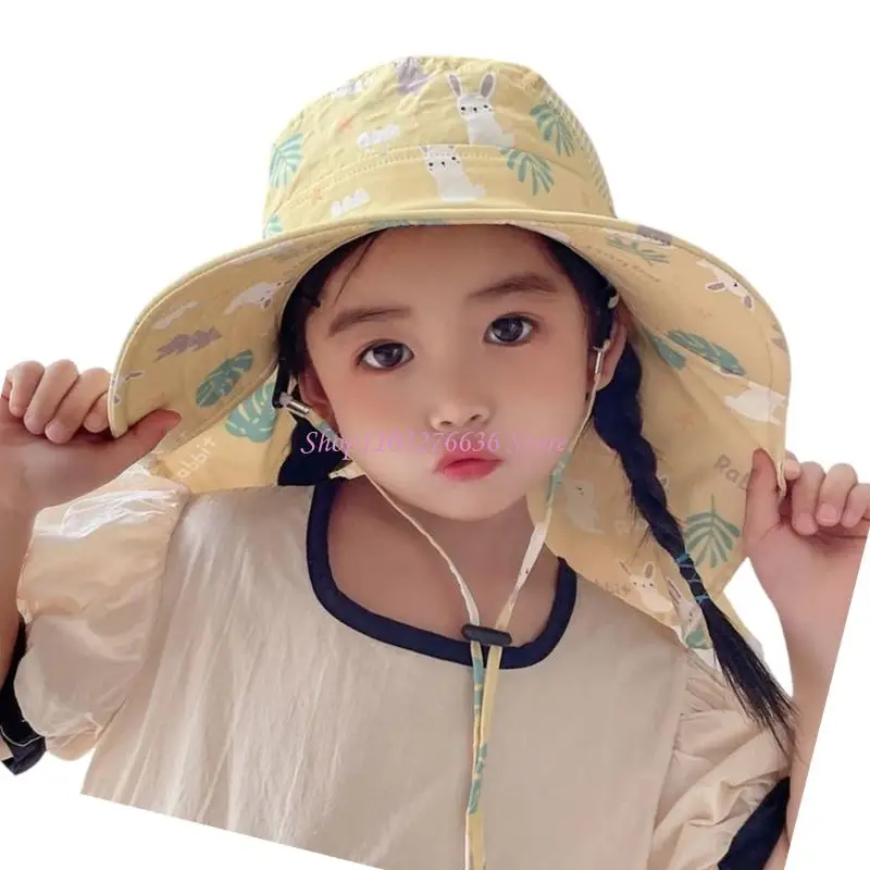 Sombrero pescador infantil con estampado de conejo