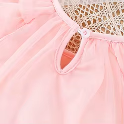 Vestido princesa malla lisa suave bebé niña verano elegante ligero