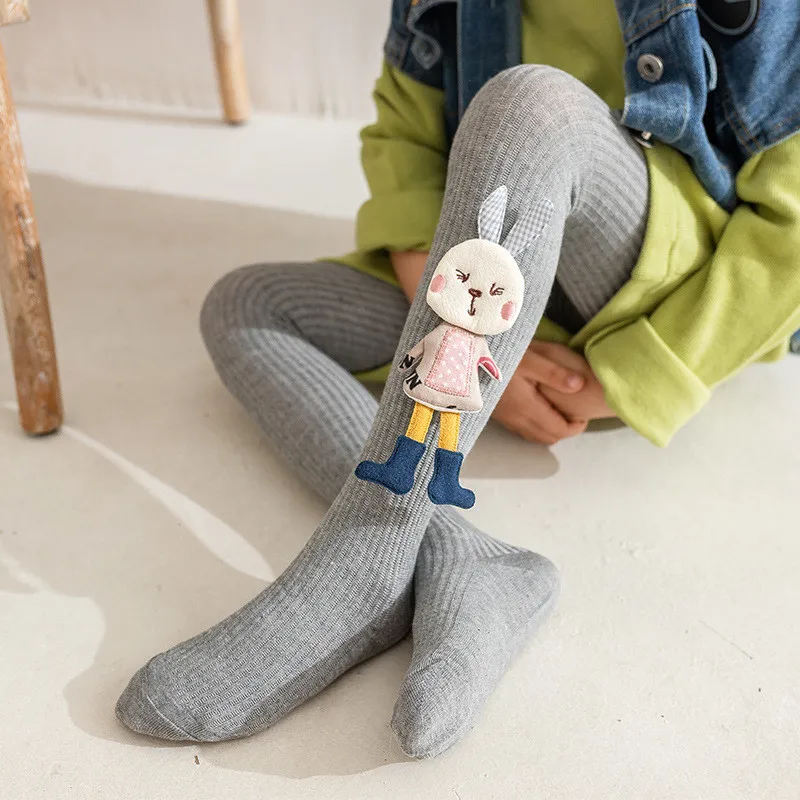 Pantimedias de algodón con conejo para niñas - imagen 5