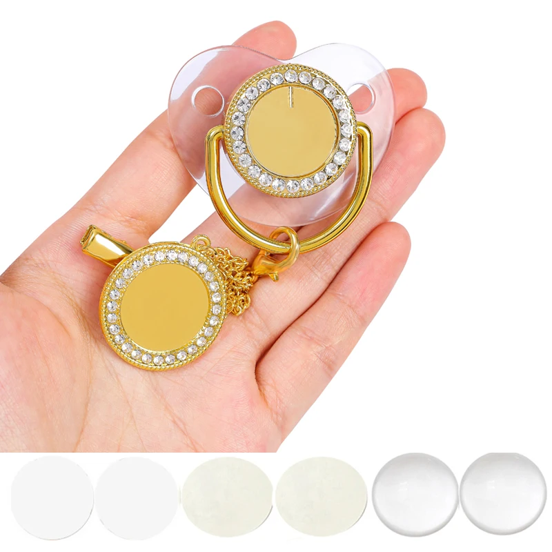 Chupete blanco con tapa para recién nacido – Tetina infantil sublimada - imagen 3