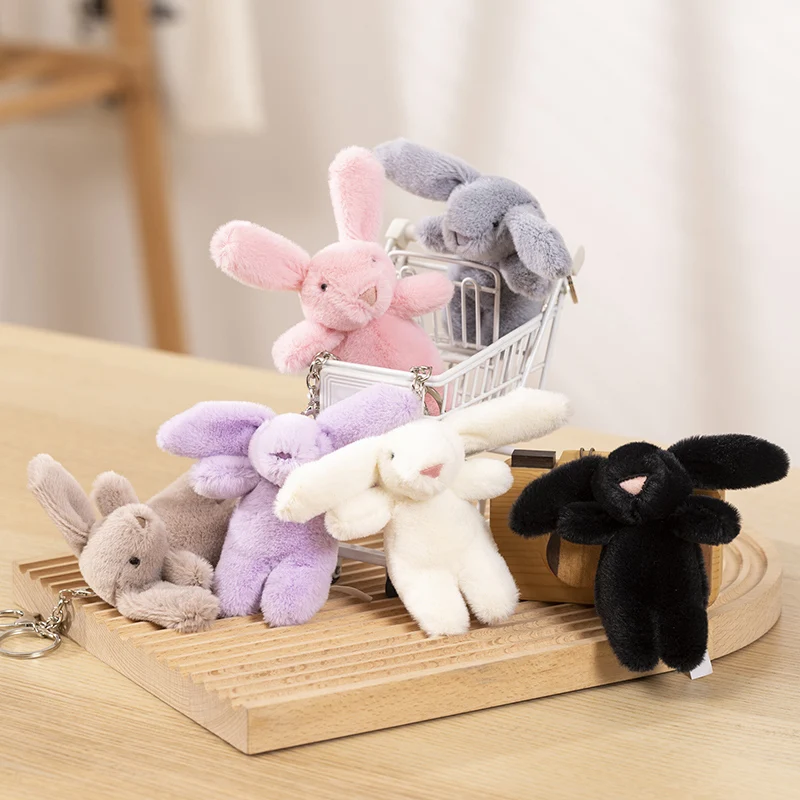 Llavero de peluche de conejo pequeño para niños, regalo - imagen 3
