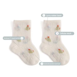 Calcetines verano bebé de algodón con cactus