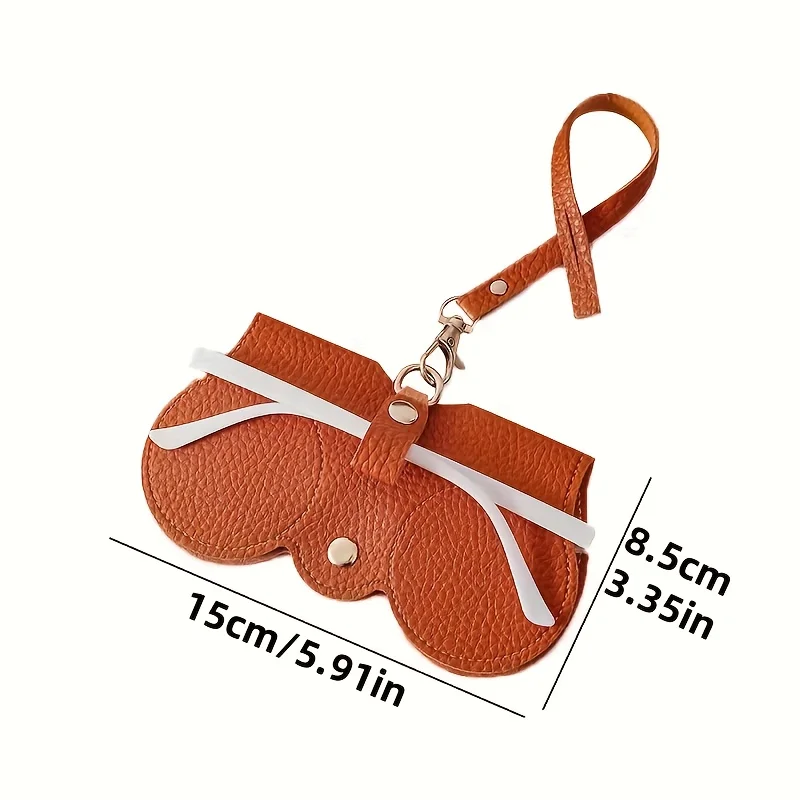 Funda para gafas retro con clip y piel sintética protectora - imagen 3
