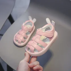 Sandalias de piel para bebé – Suela blanda antideslizante de verano