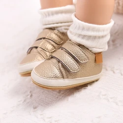 Zapatos de bebé primeros caminantes antideslizantes con velcro