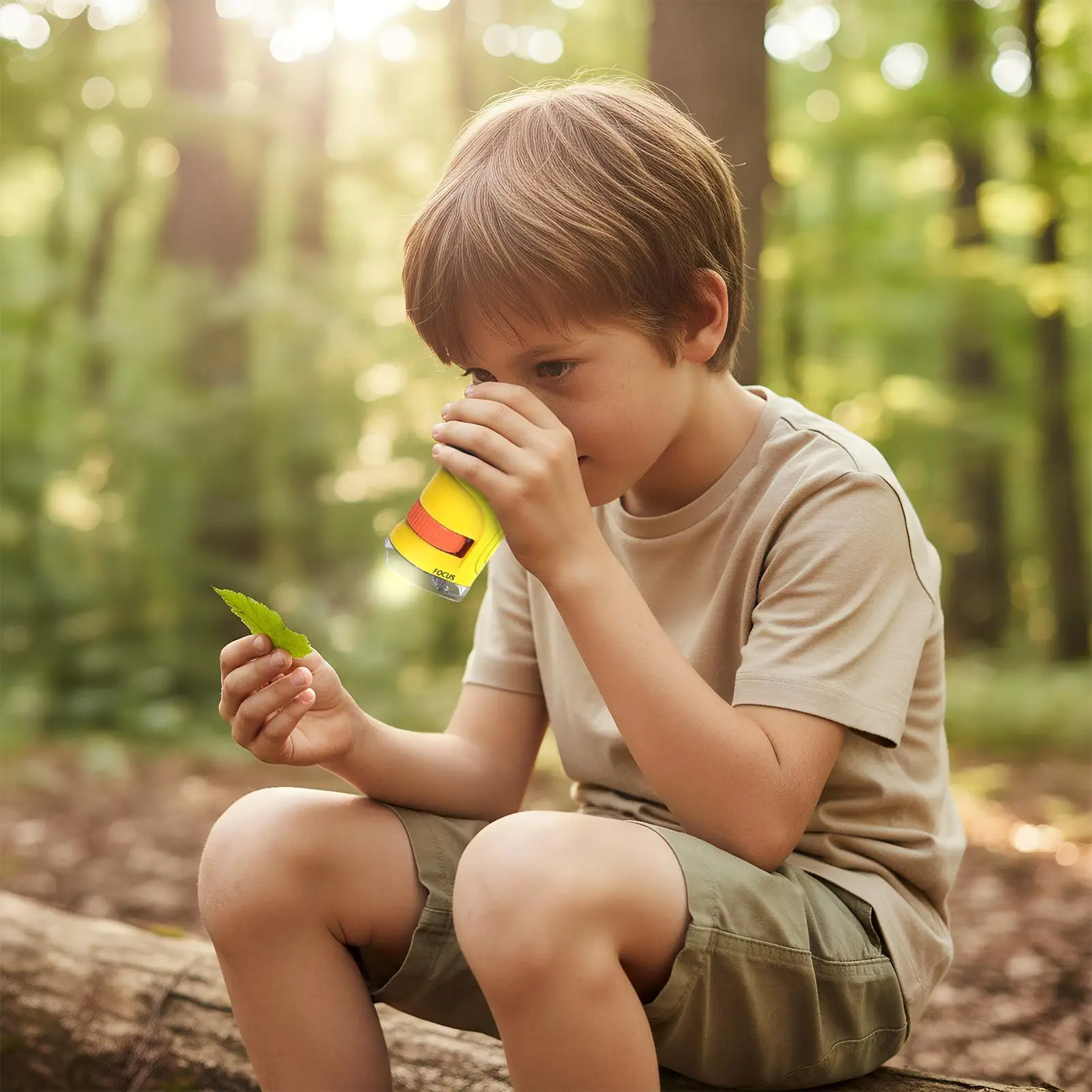 Microscopio en uso por niños