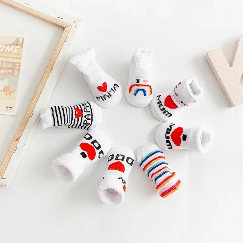 Calcetines suaves algodón bebé estampado letras primavera verano - imagen 4