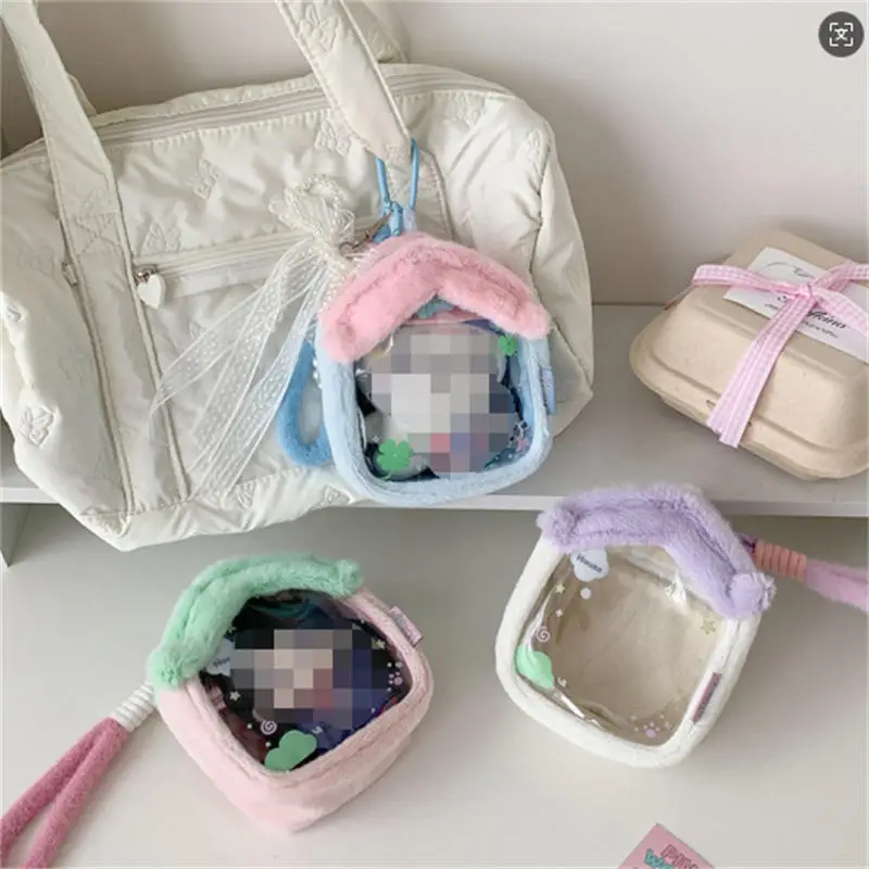Bolsa transparente de PVC con forma de casa para muñecas - imagen 4