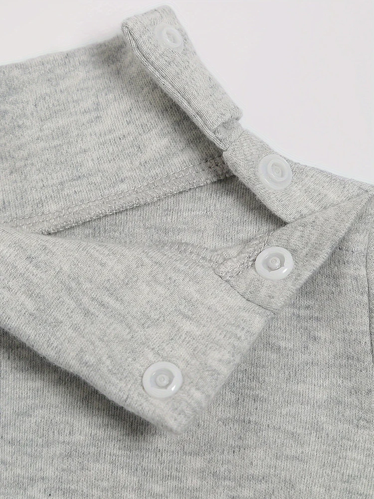 Mono jersey manga larga cuello alto para bebé – Algodón suave - imagen 2