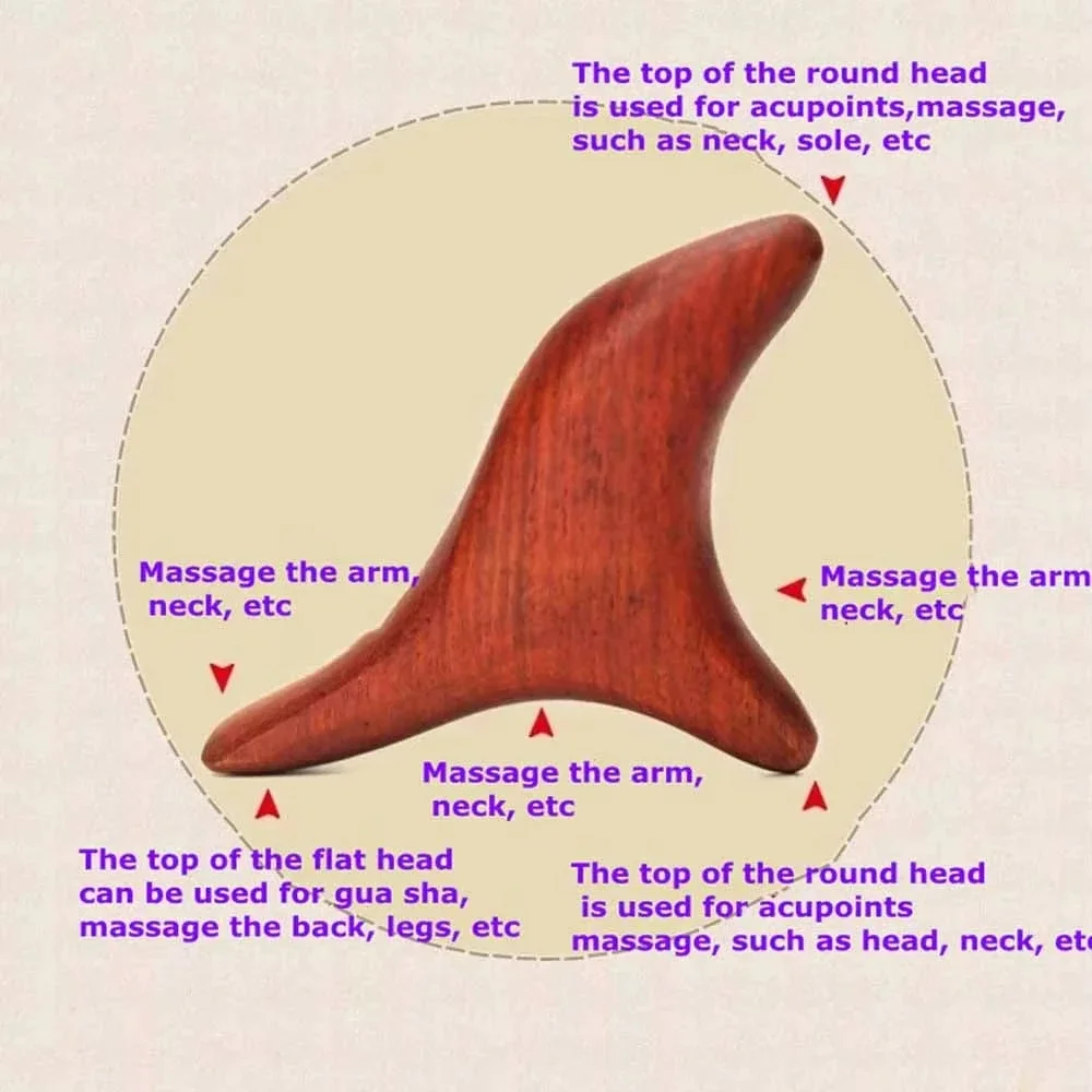 Herramienta masaje madera con puntos de presión para cuello y pies - imagen 3