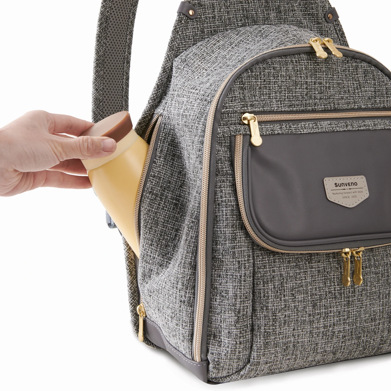 Sunveno Bolsa de pañales para bebé - Mochila cambiador y organizador - imagen 5