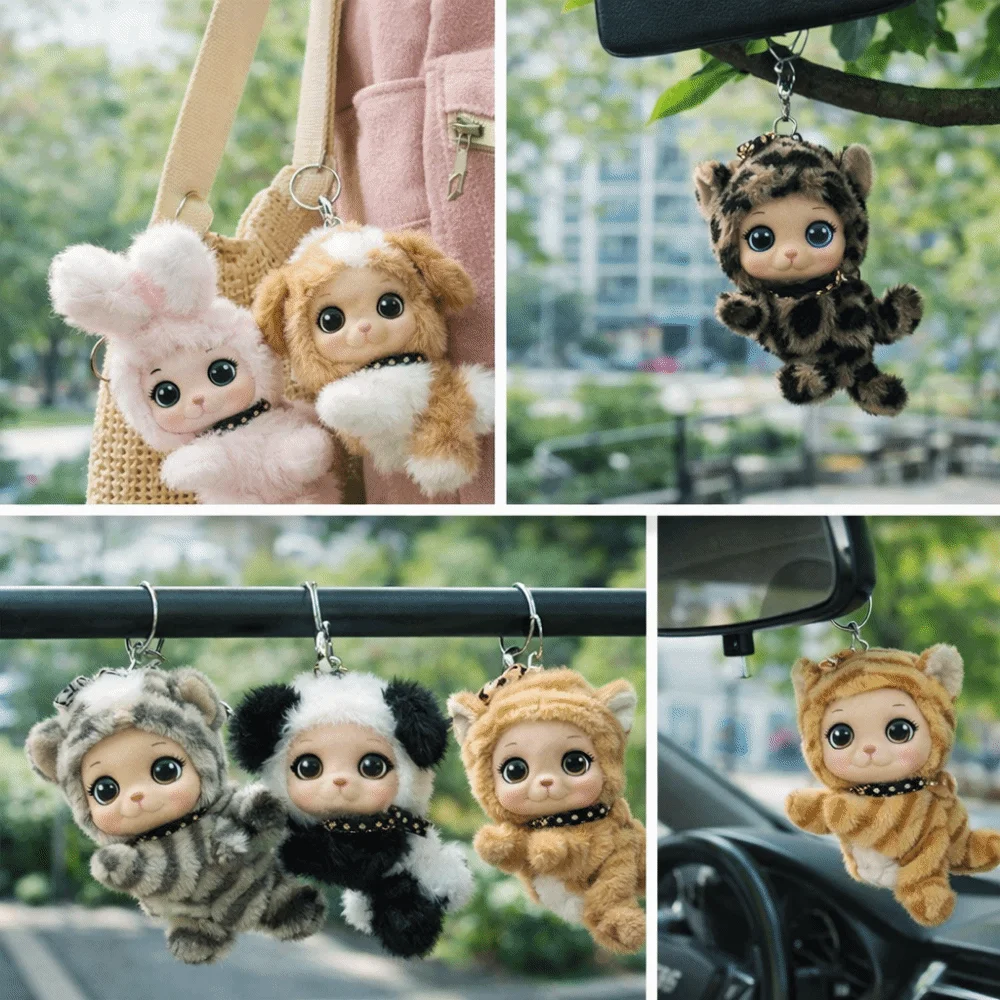 Peluche suave de cachorro kawaii con cara de vinilo - imagen 4