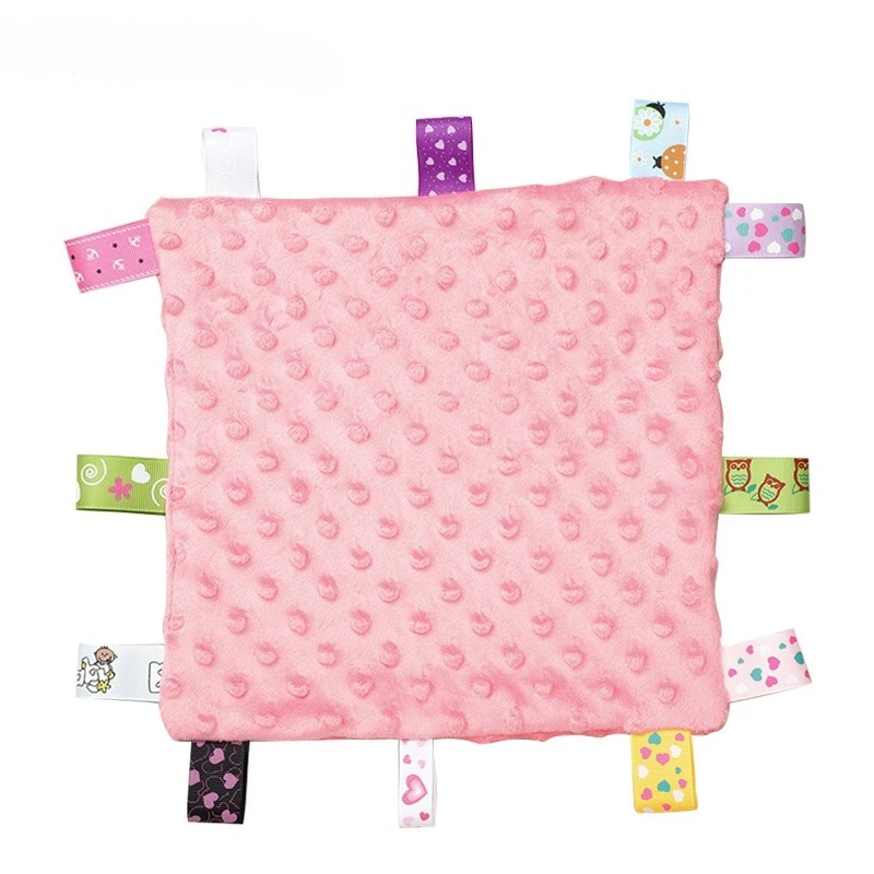 Toalla sensorial Minky para bebé – Dibujo animado y dentición - imagen 4