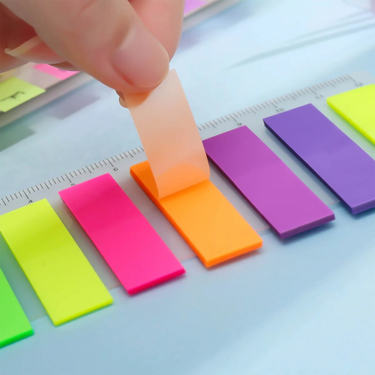 Notas adhesivas fluorescentes de colores para estudio y oficina - imagen 2