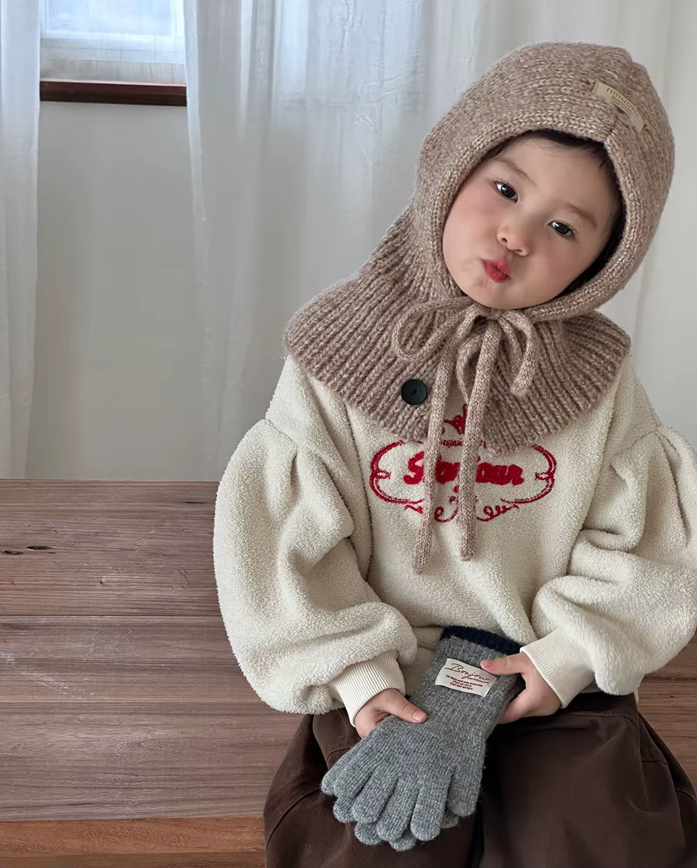 Conjunto de gorro y bufanda para invierno