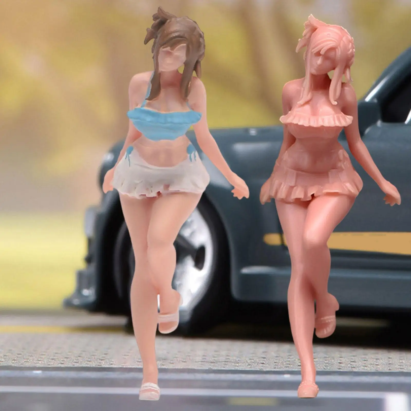 Figura miniatura en resina de chica con bañador para dioramas - imagen 5