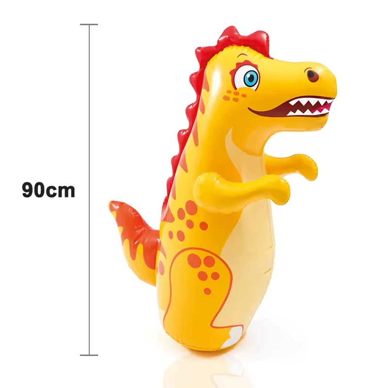 Saco de boxeo inflable infantil dinosaurio para exterior