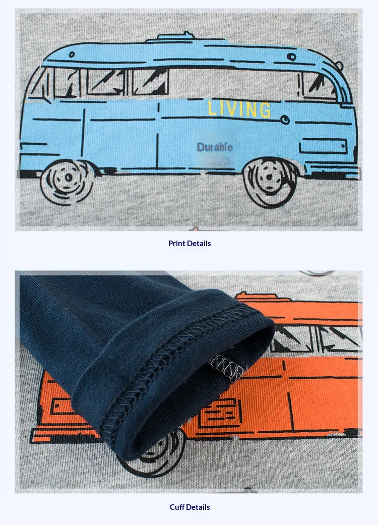 Detalle de camiseta infantil manga larga
