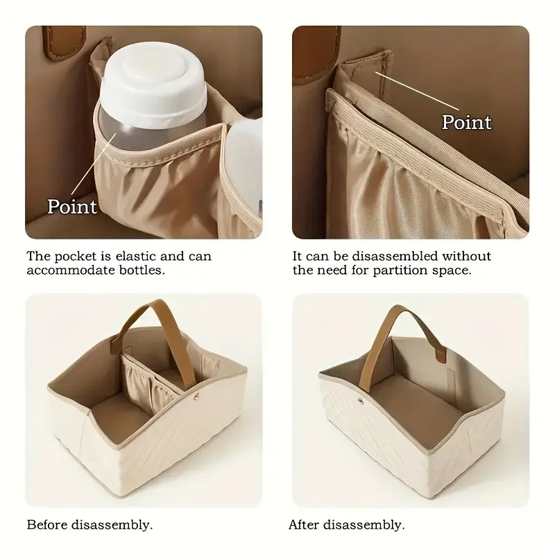 Bolso de maternidad con organizador para pañales y cochecito - imagen 3