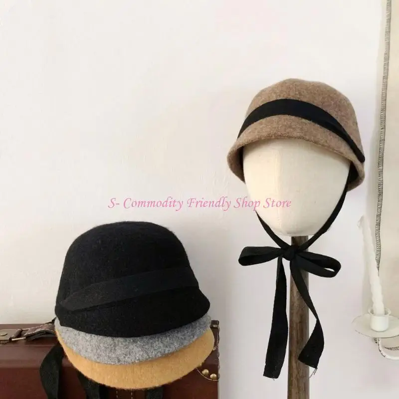Gorro ecuestre de lana para niños pequeños con correa ajustable - imagen 2