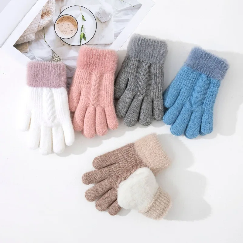 Guantes de invierno para niños con forro polar térmico antip viento - imagen 3