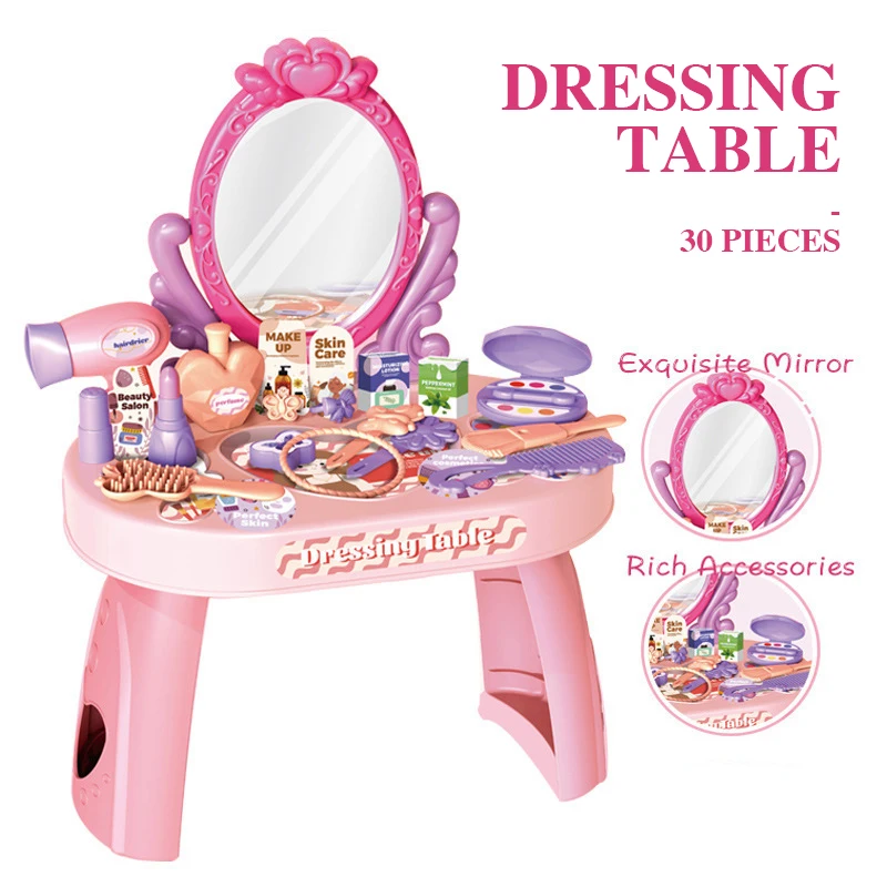 Tocador infantil de maquillaje con pegatinas para niñas de mesa - imagen 2