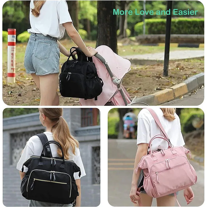 Mochila pañales multifuncional gran capacidad para mamá y bebé - imagen 5