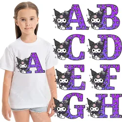 Parche termoadhesivo Kuromi de letras y leopardo para ropa