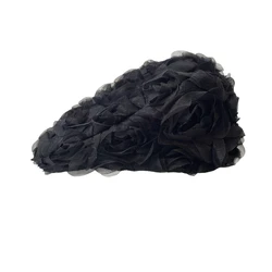 Boina retro con flores de rosa para mujer, estilo coreano
