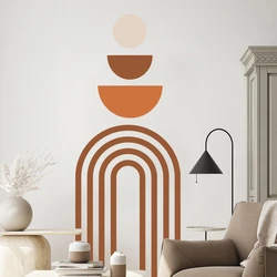 Pegatinas de pared bohemias arcoíris modernas para salón