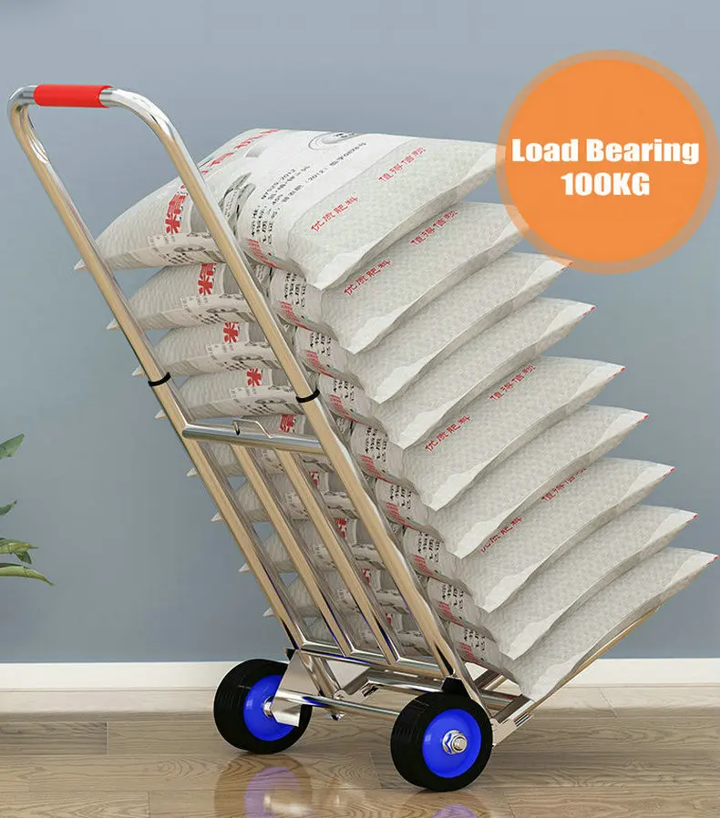 Carrito de compras plegado para almacenamiento