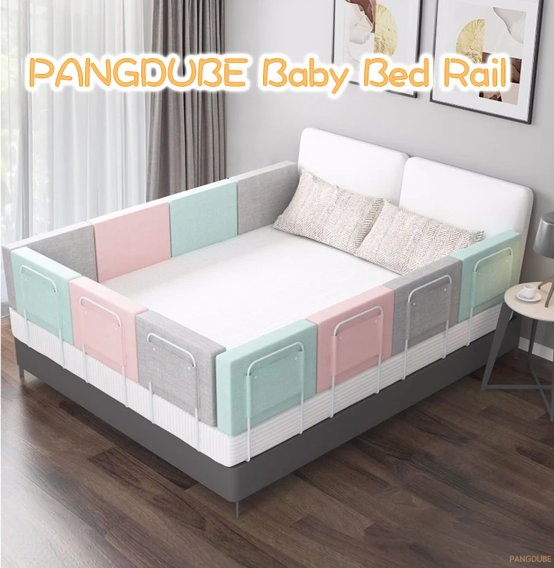 Barrera de cama protectora en posición instalada