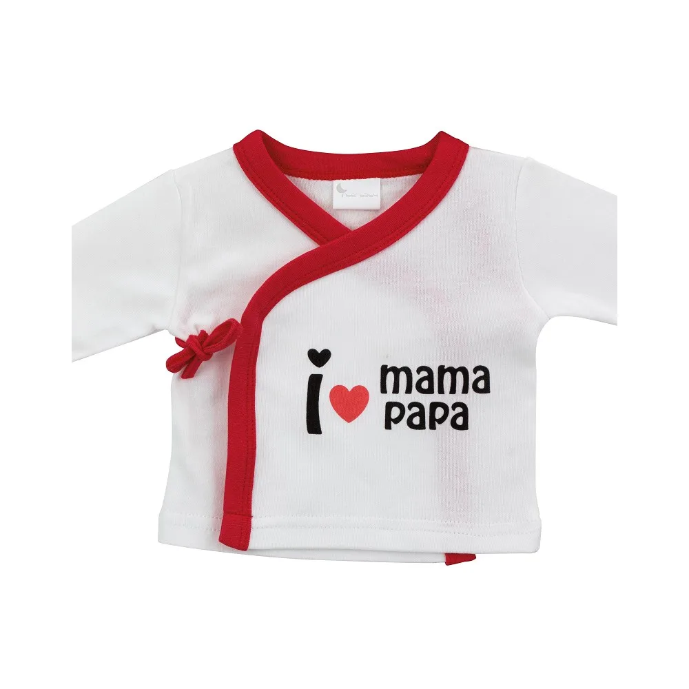 Topitos I Love Set primera puesta bebé algodón orgánico 0-6 meses - imagen 4
